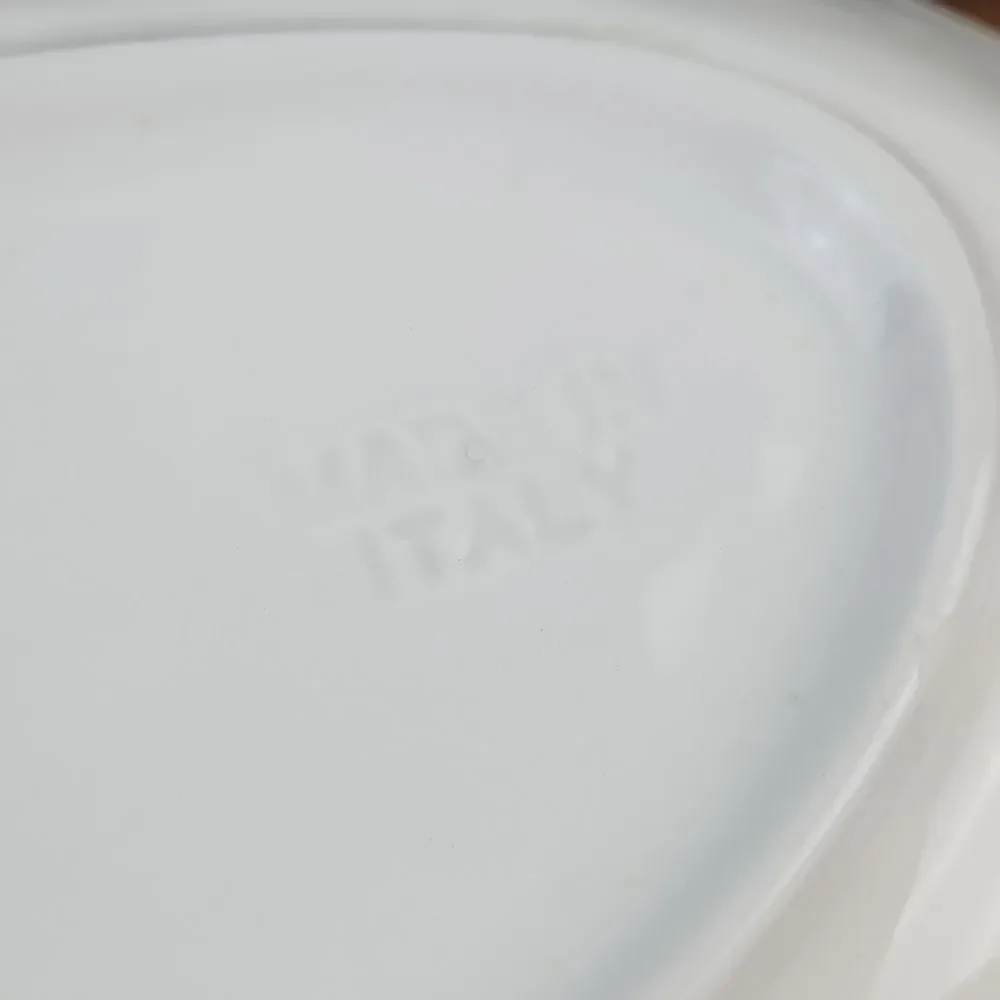 🔹️Williams Sonoma White Leaf Print Italian Serving Platter